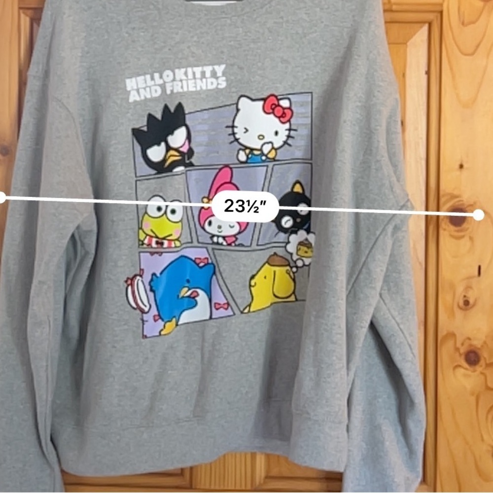 Sanrio hello kitty and friends Cotton Blend Long Sleeve Sweatshirt size XL - Picture 5 of 6